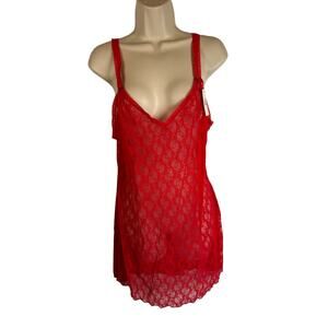 B. Tempt'd Lace Lingerie Dress Teddy Babydoll Sexy XL Red Nightie Romantic
